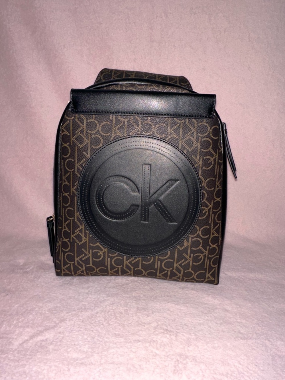 Calvin Klein Brown & Black CK Monogram Backpack